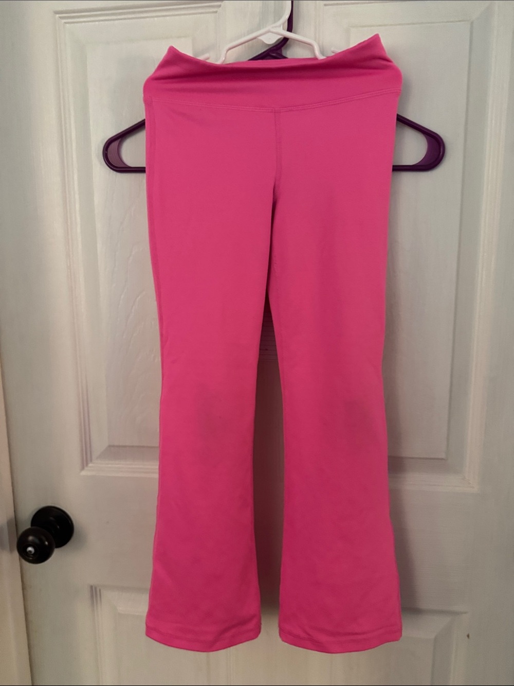 Athletic Works Bright Pink Girls' Stretch Flare Leggings